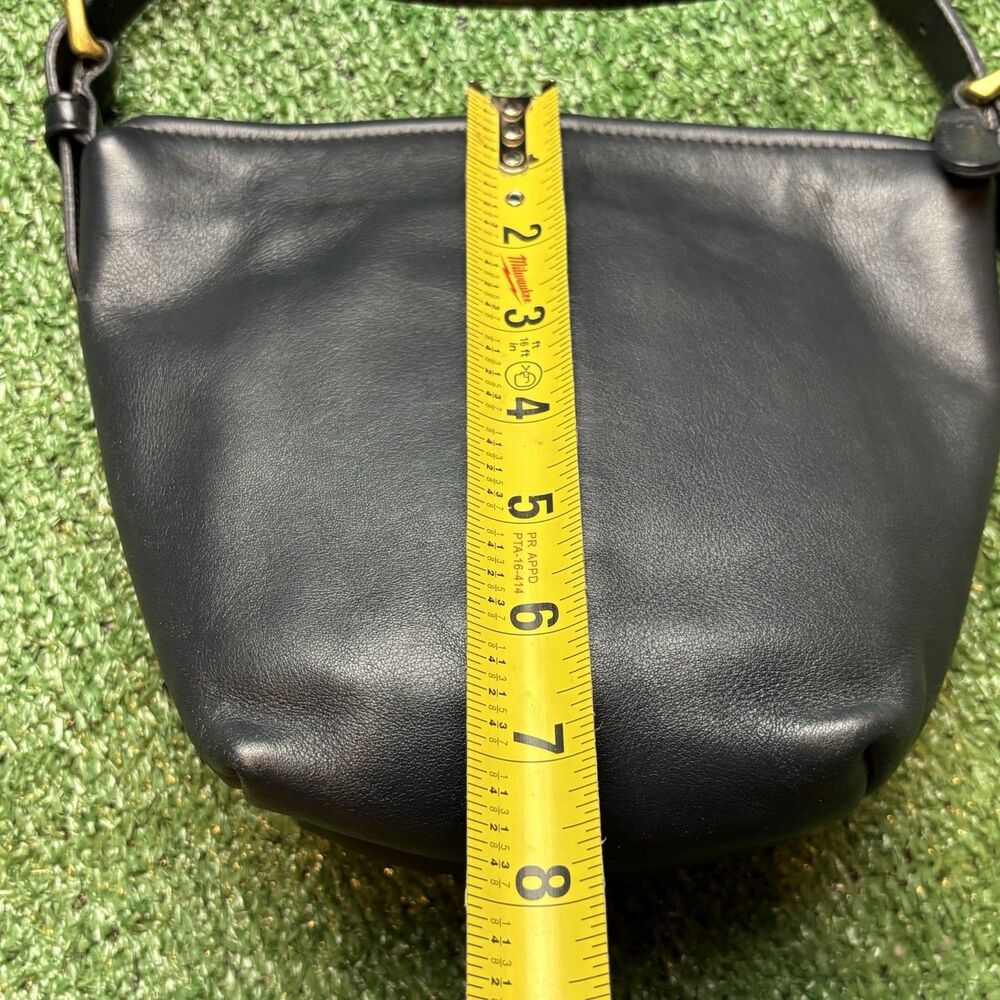 COACH Vintage Zip MacDougal Mini Bucket Sm Black/Navy Leather Crossbody Bag USA - Picture 6 of 11